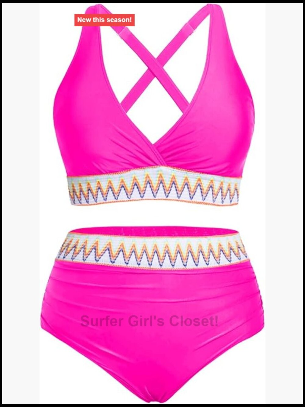 Plus Size High Waisted Bikini Set Tummy Control Ruffle Two Piece Swimwear